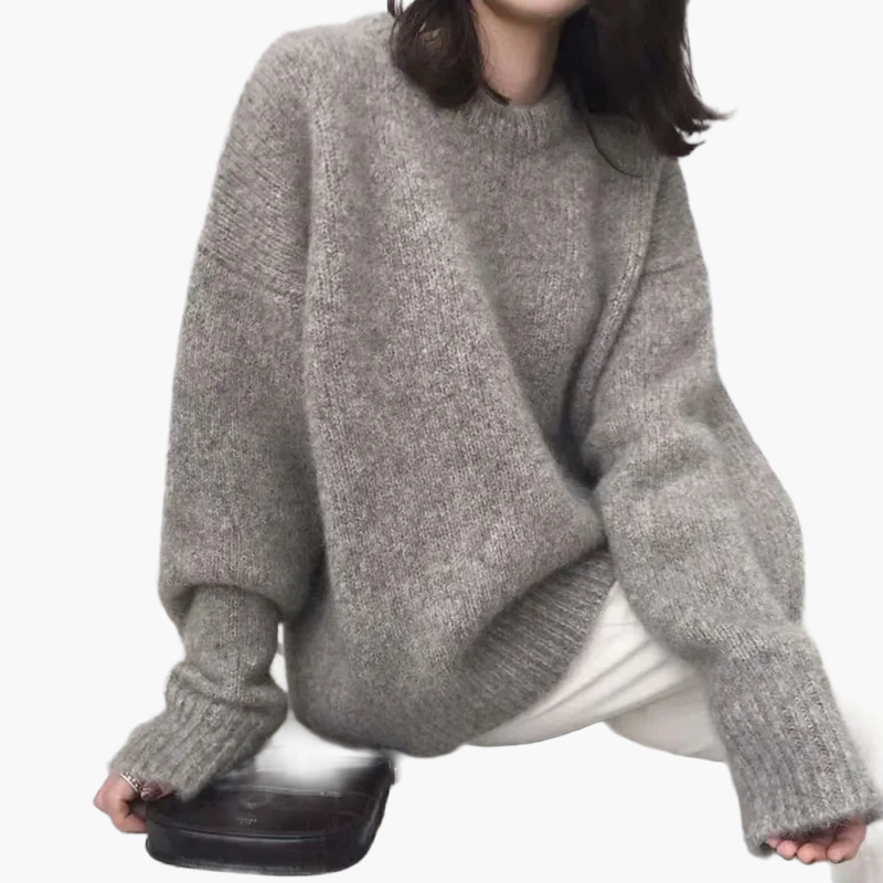 Damtröja Oversized Retro Stil – Perfekt för Höst och Vinter