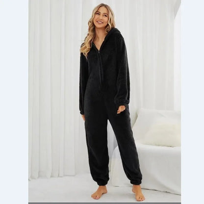Charlotte – Mysig och Elegant Dam Hooded Onesie Pyjamas