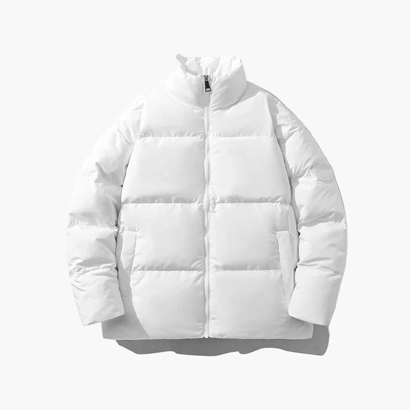 Herr Pufferjacka Vardagsstil Varm och Bekväm