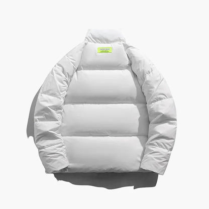 Herr Pufferjacka Vardagsstil Varm och Bekväm