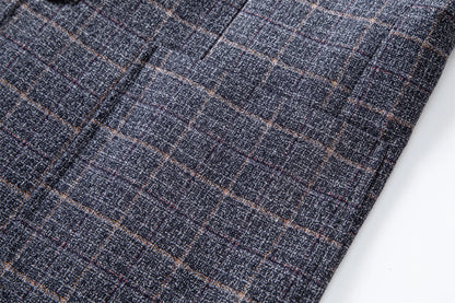 Herr Kavaj Modern Rutig Business & Casual Blazer för Kontor och Fest