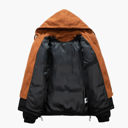 Herr Vinterjacka Med Huva – Varm och Trendig Parkas för Utomhusbruk