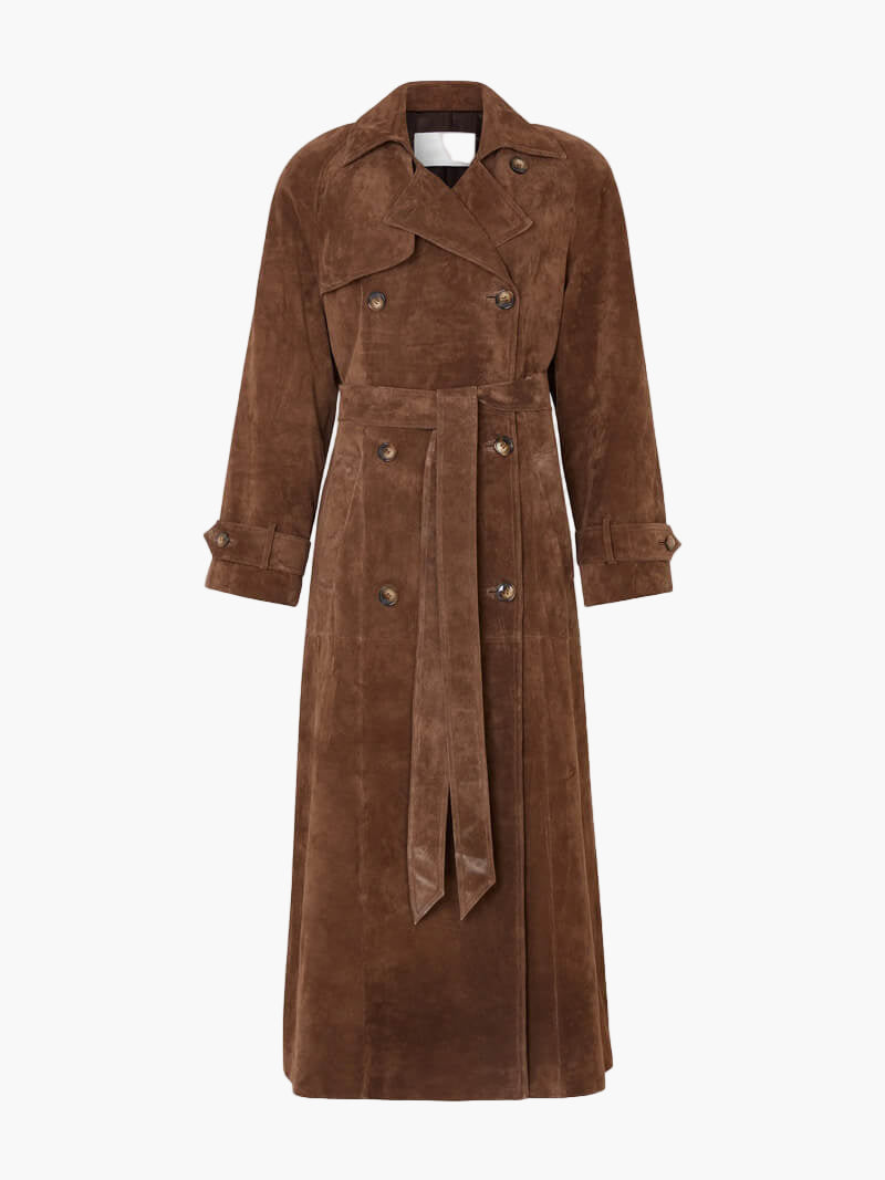 Dam Trenchcoat Lång Modell Klassisk Stil – Perfekt för Vardag och Fest
