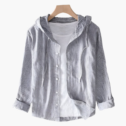 Dam blus med Huva – Klassisk Stil och Lätt Komfort för Vardag och Resa