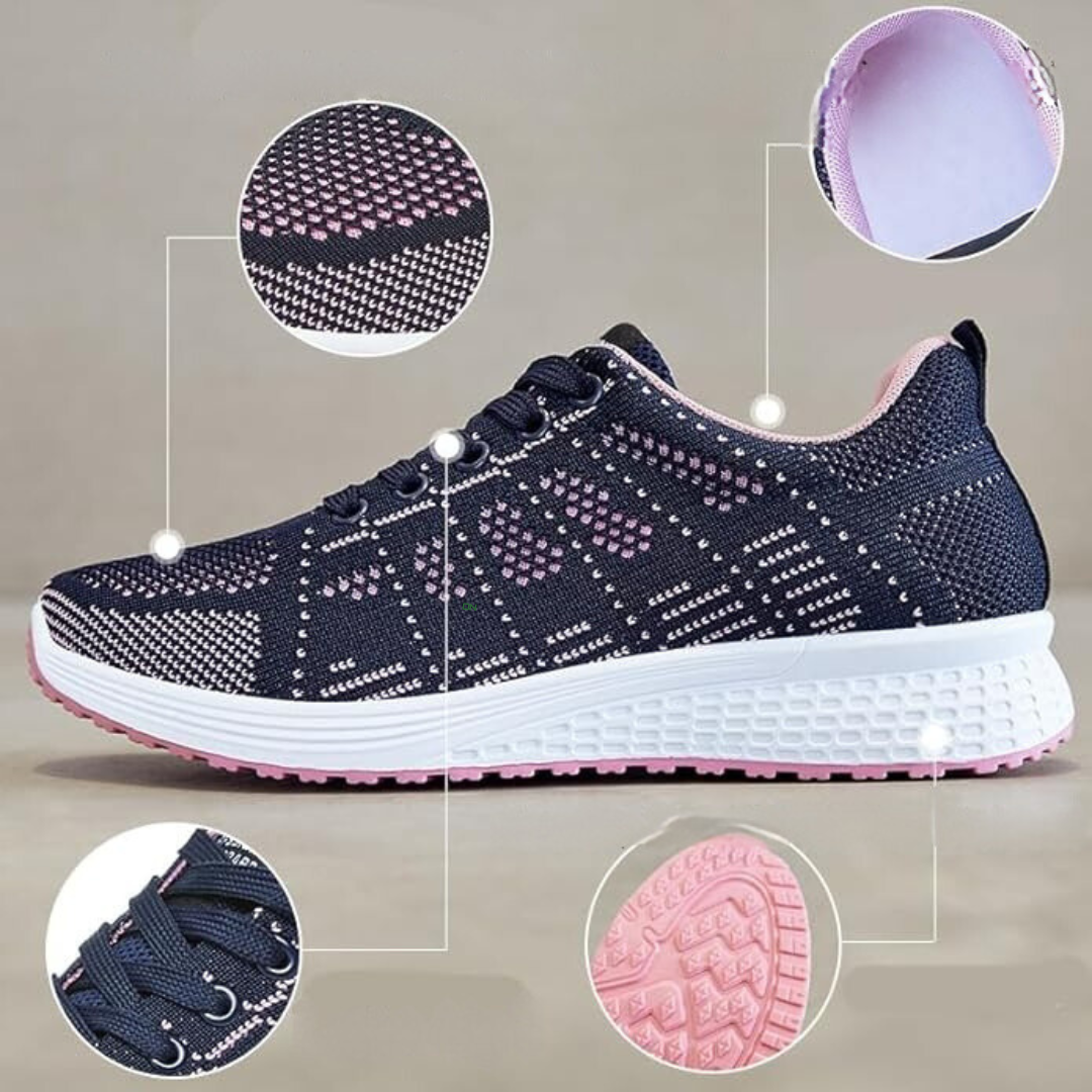 Dam Sneakers Casual Andningsbara Sportskor för Träning och Vardag