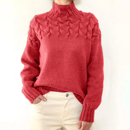Sara - Stickad Turtleneck-Tröja