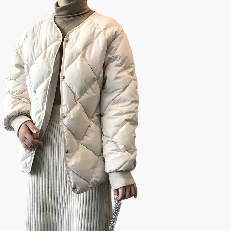 Dam Quiltad Vinterjacka – Ledig och Trendig Varm Jacka för Vardagsbruk