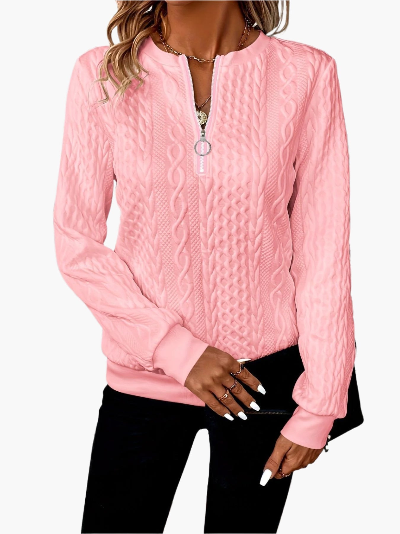 Samantha – Pullover för kvinnor med elegant stickat mönster