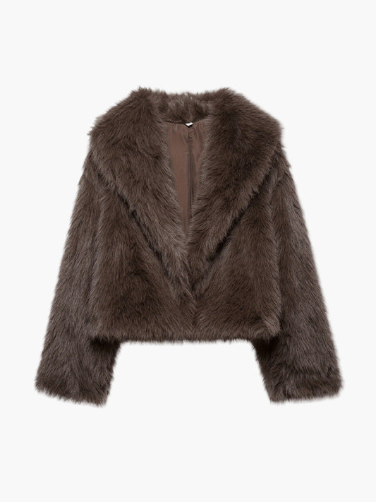 Dam Kort Fuskpälsjacka Chic Weekend Vinterjacka