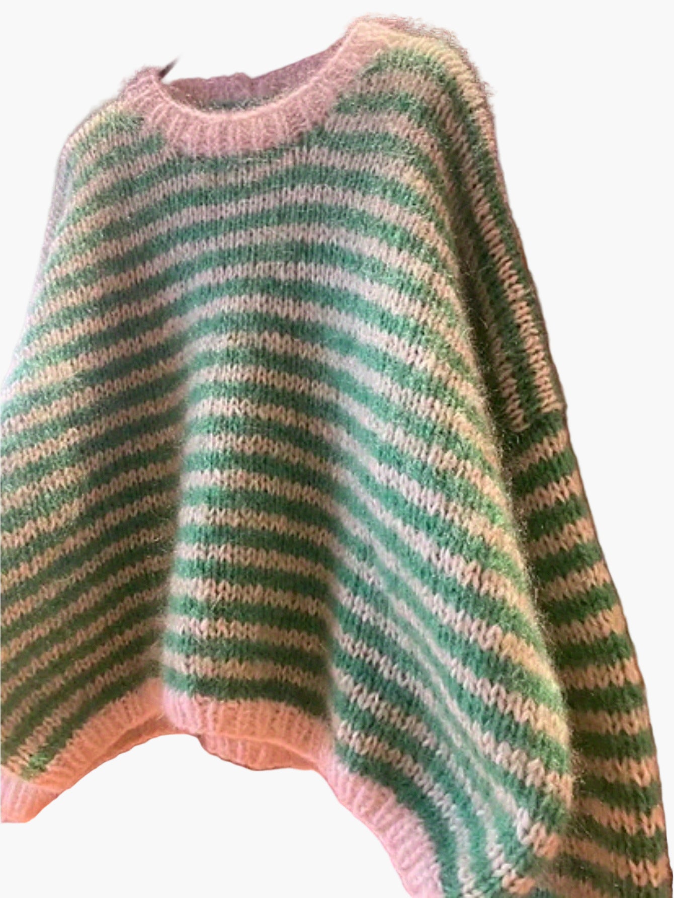 Dam Tröja Stickad Oversize Randig Höst/Vinter Mode