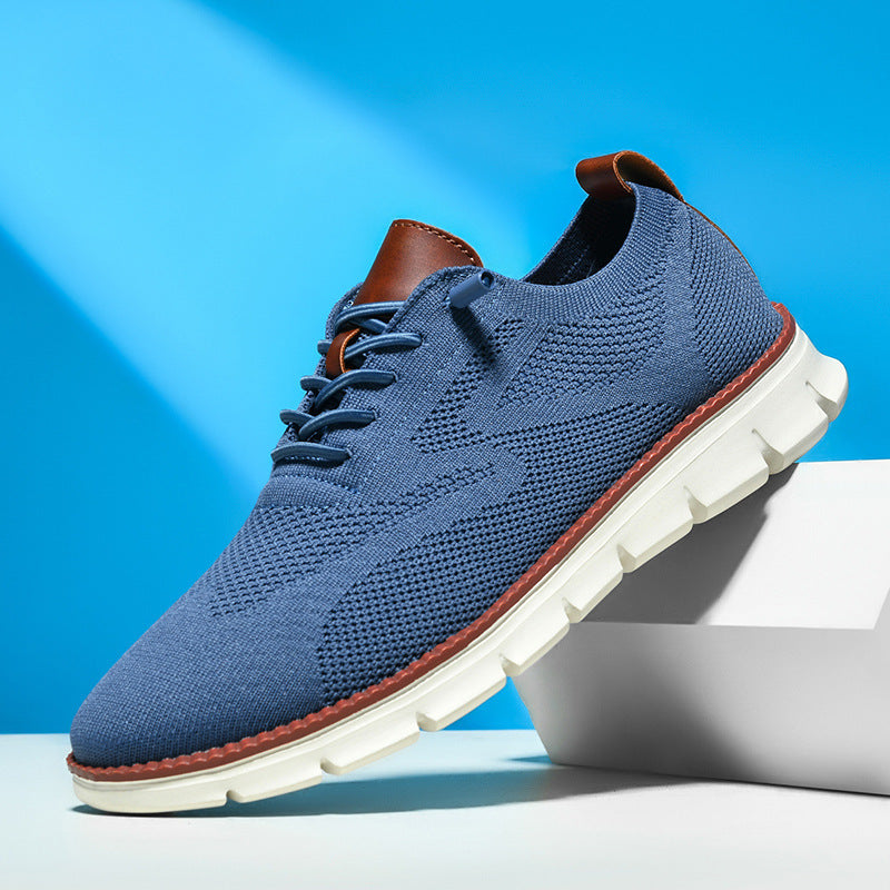 Herr Sneakers Stickad Lättviktsko för Vardag och Fritid