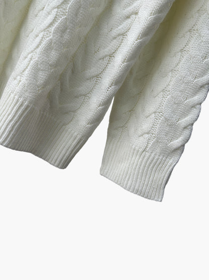 Herrtröja med mönster och halv dragkedja – stickad vintertröja för avslappnad stil