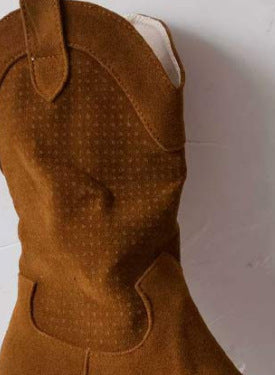 Susan – Mid-heel Boots i Bränd Suede