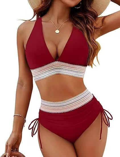 Robyn – Högmidjad Bikinisplit med Trendigt Design
