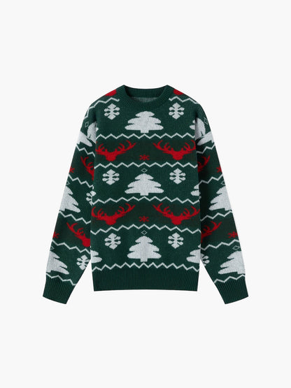 Herr Jultröja Stickad Festlig Löst Passform Party