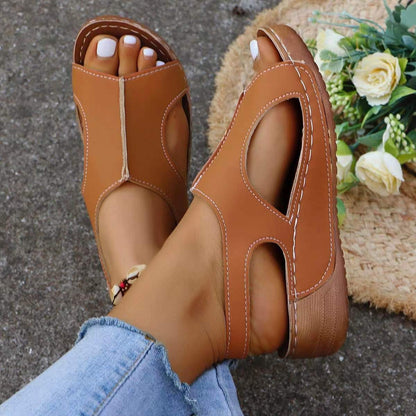 Lisa – Sommar Wedges Sandaler med Elastisk Band Design