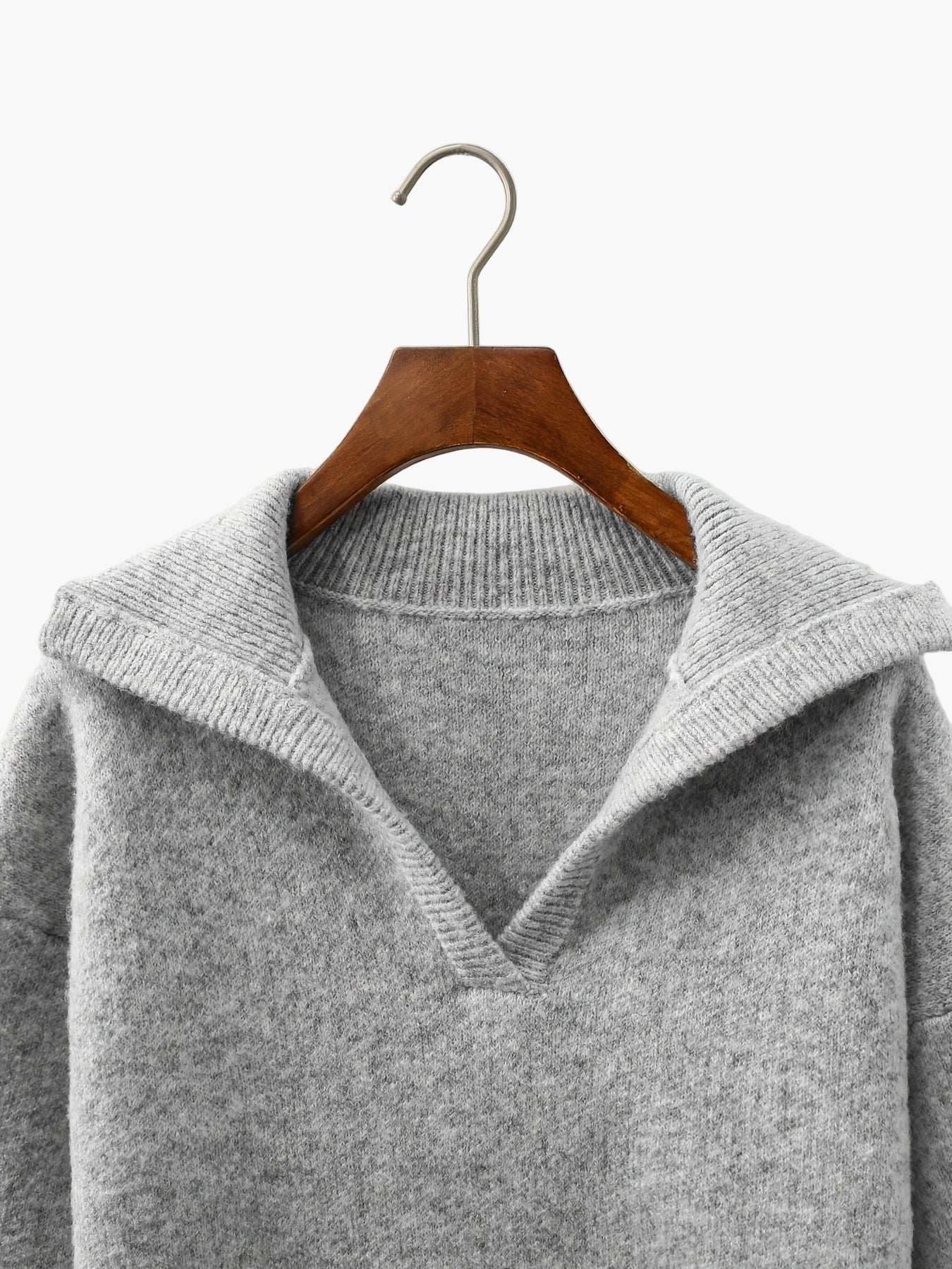 Damtröja Vintage V-ringad Stickad Höst/Vinter Fritidsstil