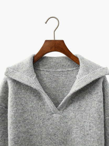 Damtröja Vintage V-ringad Stickad Höst/Vinter Fritidsstil