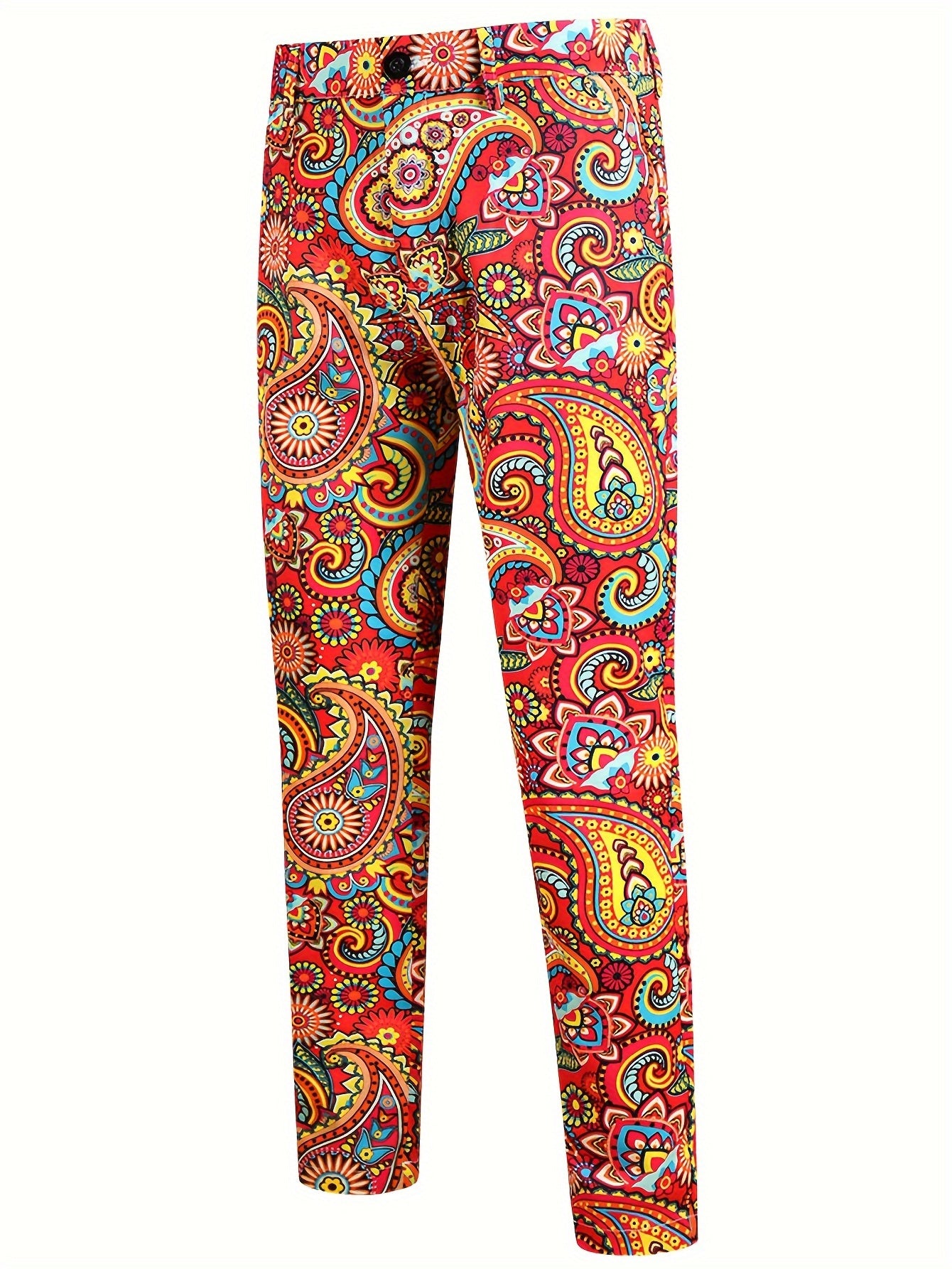 Herrkostym Tvådelad Paisley Mönstrad Festkostym – Modern och Unik Stil för Särskilda Tillfällen