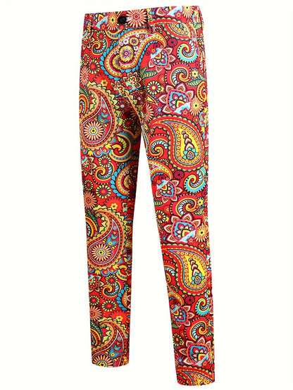 Herrkostym Tvådelad Paisley Mönstrad Festkostym – Modern och Unik Stil för Särskilda Tillfällen