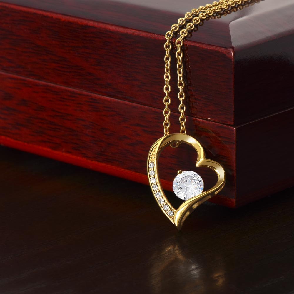 Marie – Kvinnors Hjärt Halsband i Vit och Gul Guld
