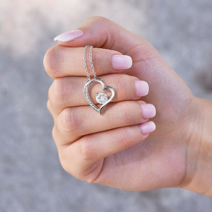 Marie – Kvinnors Hjärt Halsband i Vit och Gul Guld