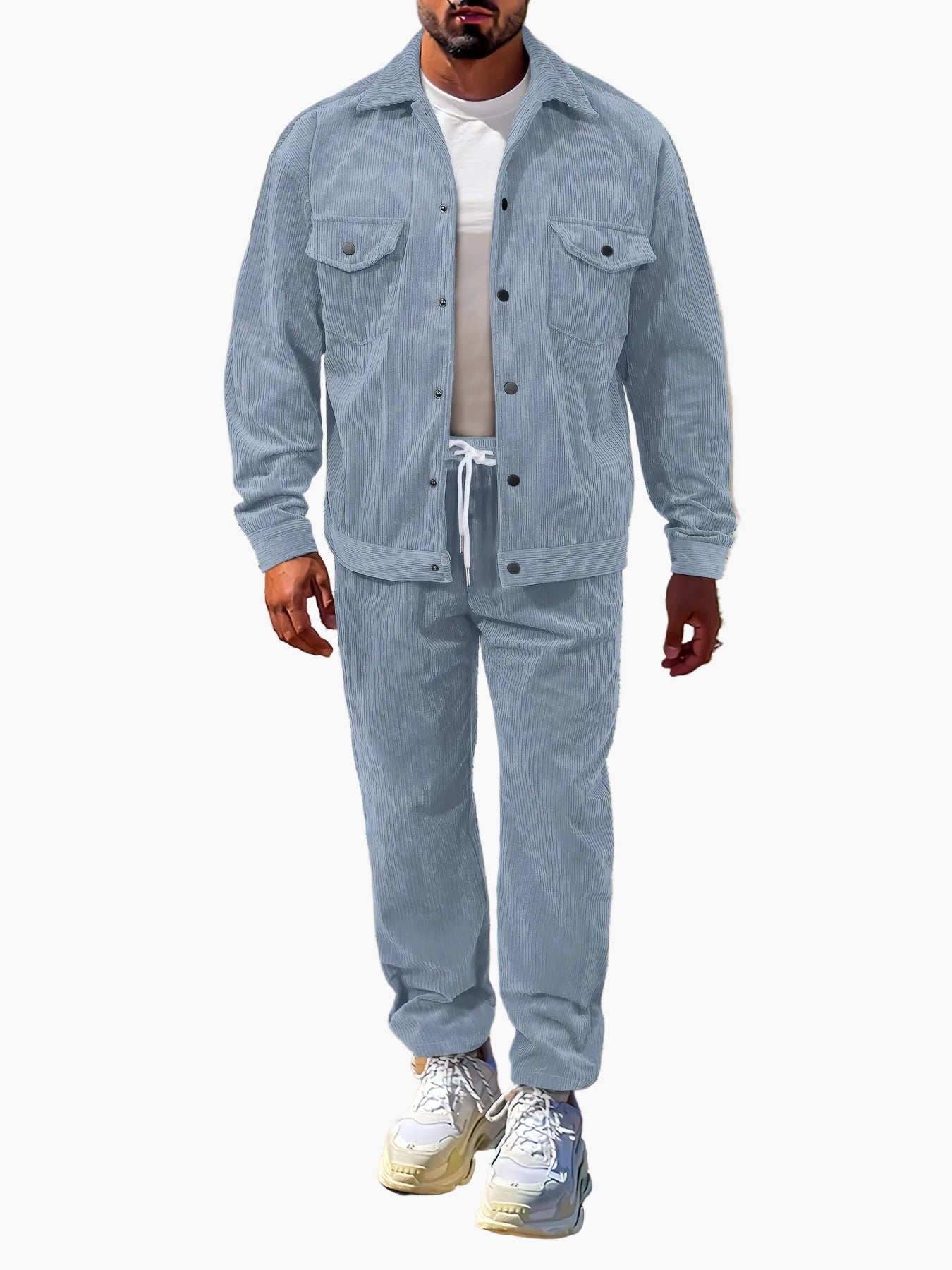 Herrset – Avslappnad jacka och byxa, modern stil för höst och vinter