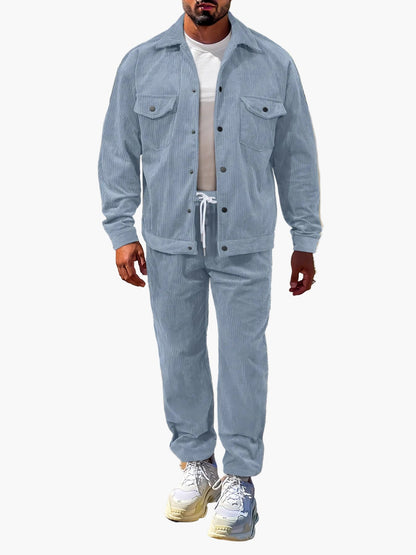 Herrset – Avslappnad jacka och byxa, modern stil för höst och vinter