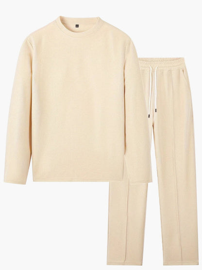 Herrarnas avslappnade tracksuit med lång ärm – perfekt för vardag och sport