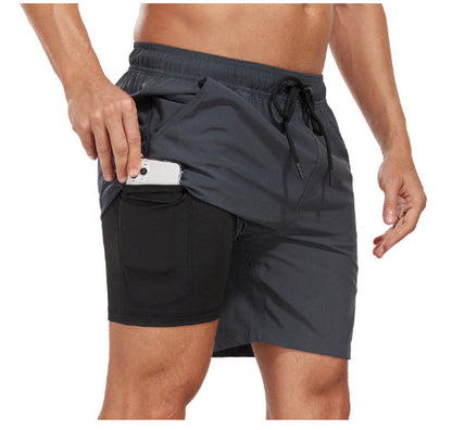 Herr Baddräktsbyxor Sportiga Strandshorts med Innerficka – Perfekta för Strand och Träning