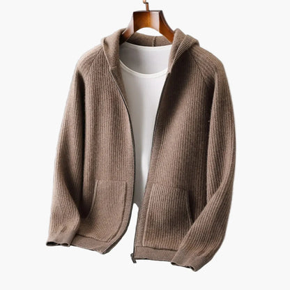 Herr Premium Hoodie – Stilren och Avslappnad Tröja med Dragkedja för Vardagsbruk