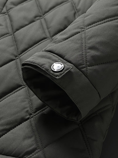 Herrjacka Quiltad Klassisk Stil för Vardag och Arbete