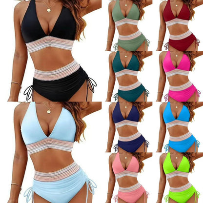 Robyn – Högmidjad Bikinisplit med Trendigt Design