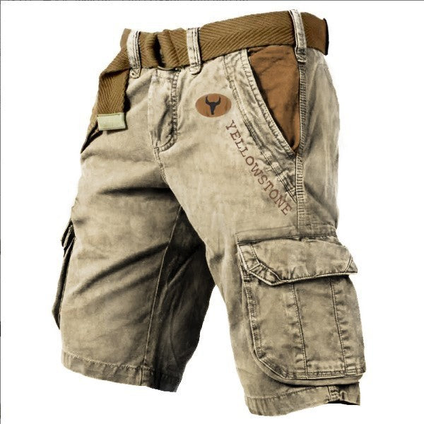 Herrarnas sportiga cargoshorts med bälte – avslappnad outdoor-stil och funktionella fickor