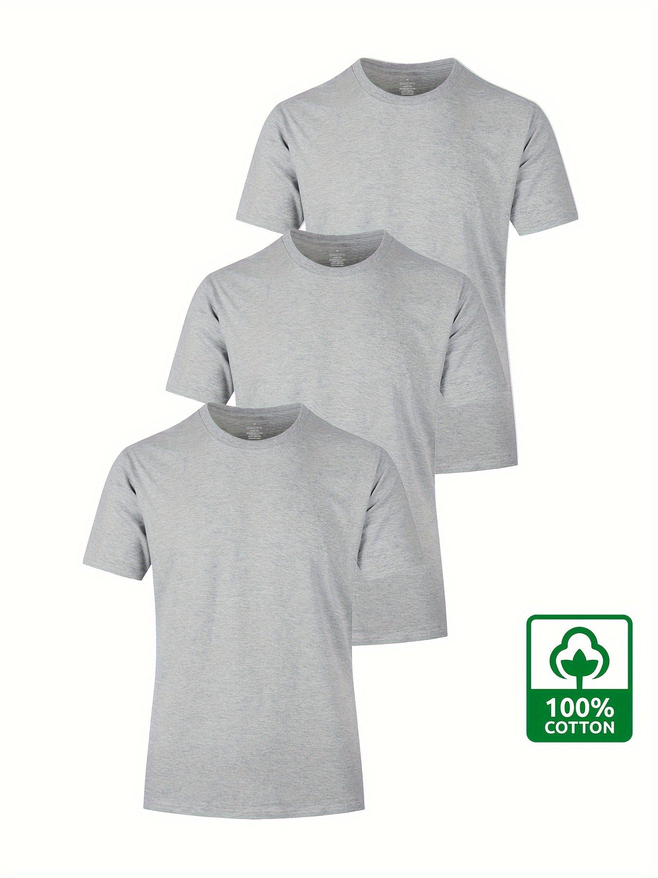 Leslie – 3-pack bomull t-shirt för män