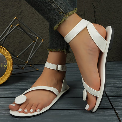 Dam Sandaler med Modern Tårem och Ankelrem – Trendiga Sommar Tofflor
