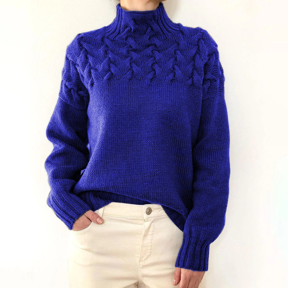 Sara - Stickad Turtleneck-Tröja