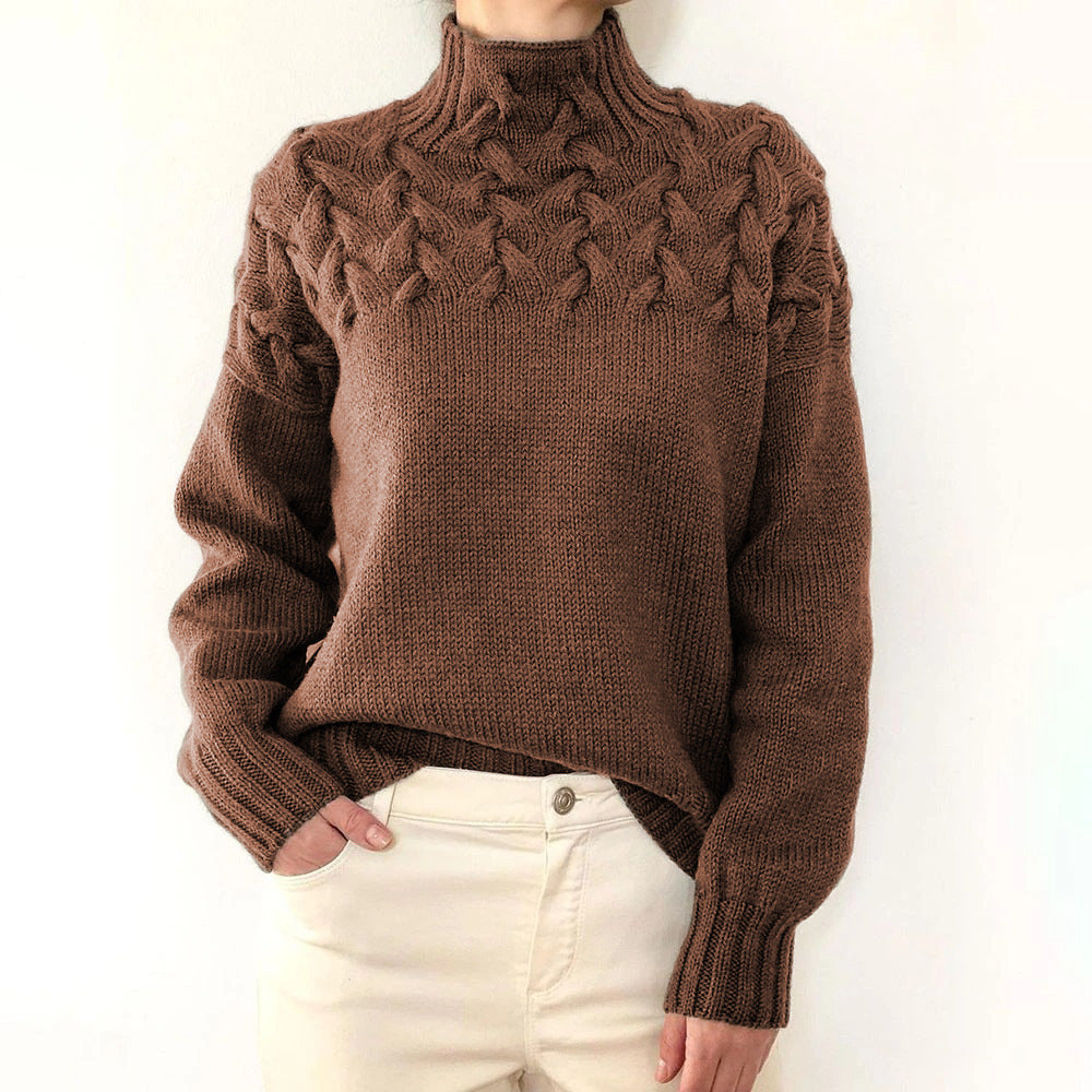 Sara - Stickad Turtleneck-Tröja