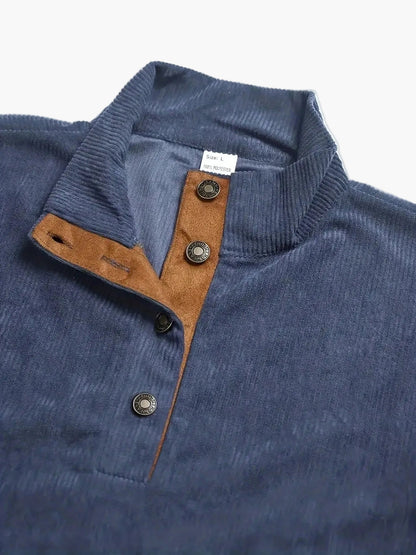 Herr Set – Avslappnad Träningsdress med Tryckknappar och Cargo Byxor, Perfekt för Vardagsbruk och Fritid