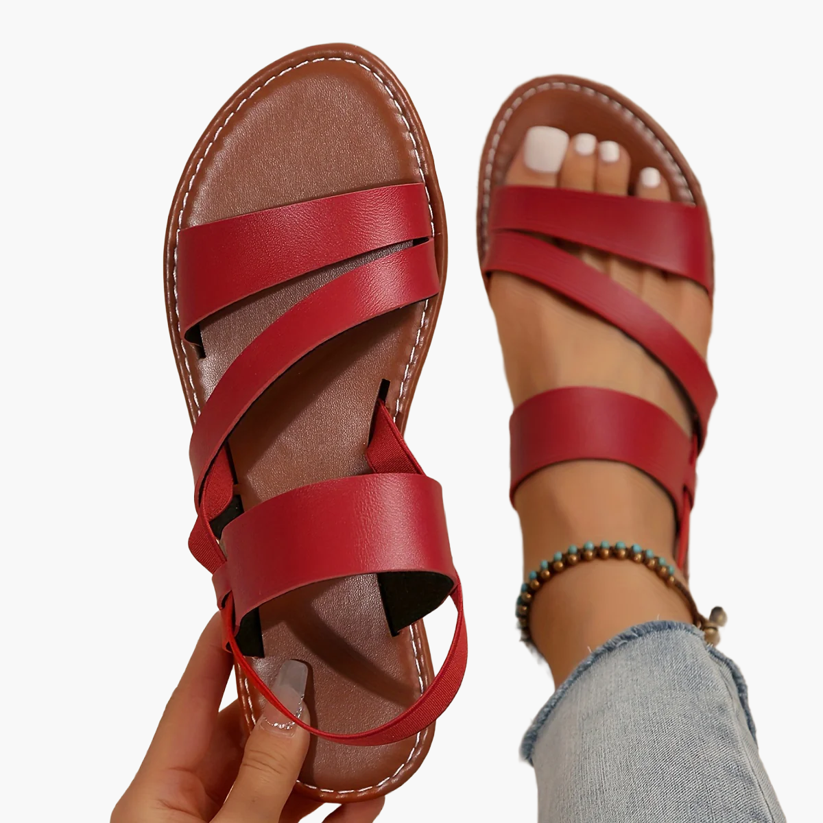 Dam Sandaler med Remmar – Trendig och Bekväm Sommarstil