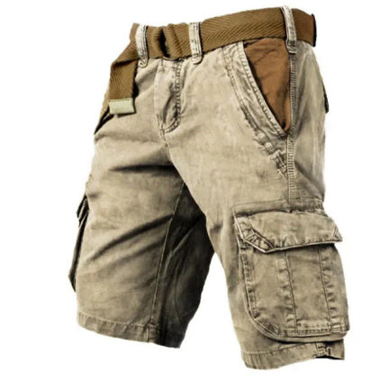 Herrarnas sportiga cargoshorts med bälte – avslappnad outdoor-stil och funktionella fickor