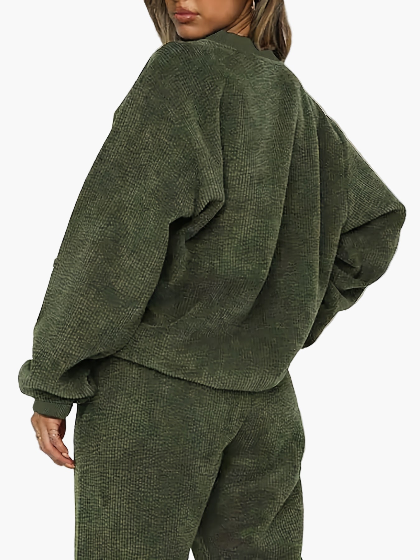 Damernas avslappnade set med sweatshirt och byxor – Loungewear för höst och vinter