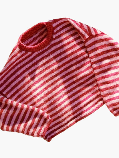 Damtröja med ränder och elegant stil för höst och vinter