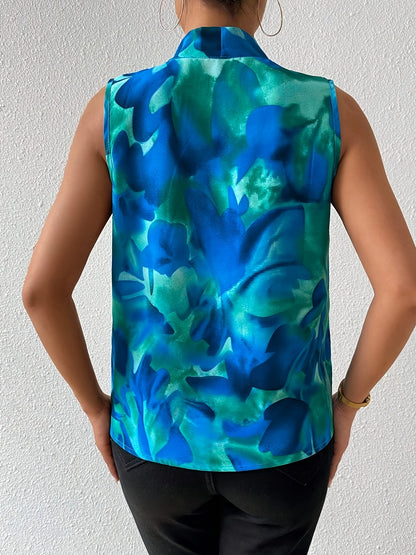 Dam Blus Ärmlös Omlott Vardagsstil Elegant Festtop