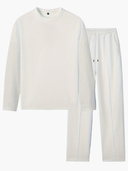 Herrarnas avslappnade tracksuit med lång ärm – perfekt för vardag och sport