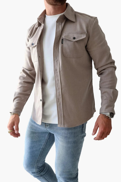 Herr Skjortjacka Modern Stil – Avslappnad och Trendig Vardagsjacka