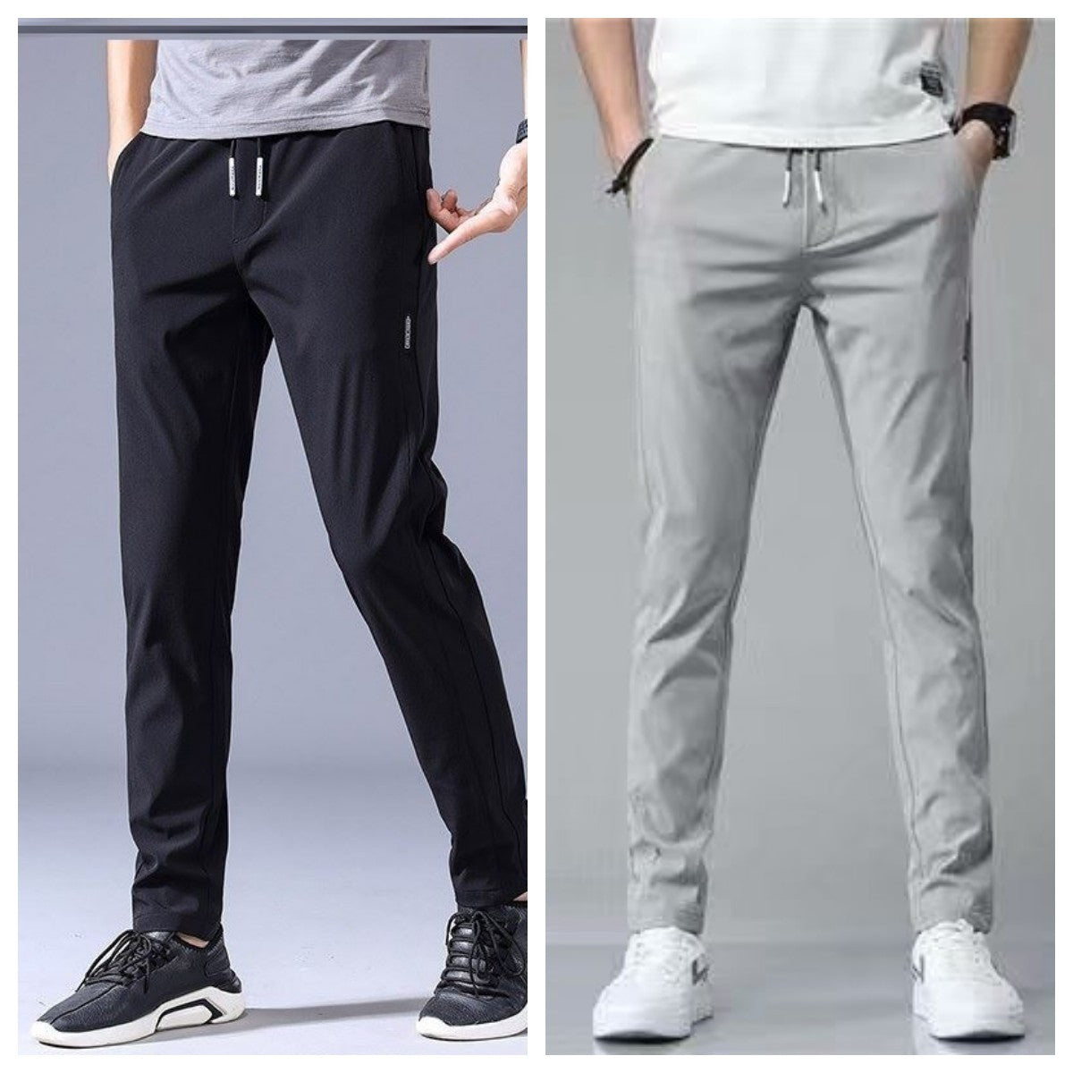 Chris – Lösa Rak Sweatpants i Koreansk Stil