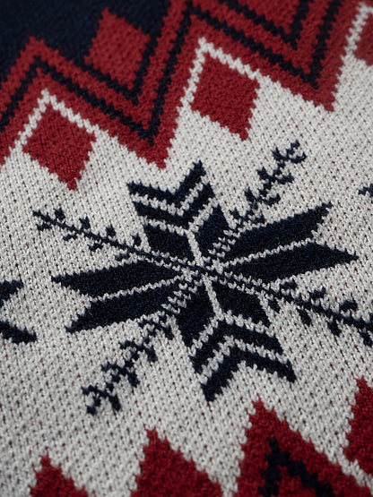 Herr Jultröja med klassiskt vintermönster – Perfekt för högtider och lediga dagar