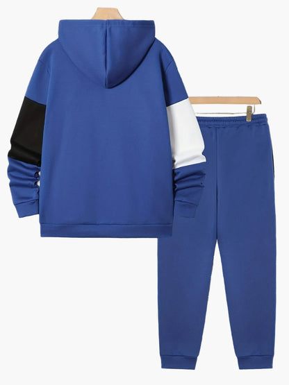Herr Träningsdress Set – Sportig Hoodie och Joggingbyxa, Casual Fritidsstil