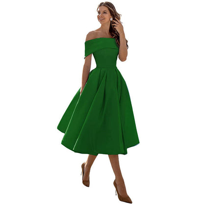 Charlotte – Casual Strapless Satin Festklänning
